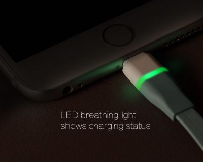 LED lightning kábel pre Apple zariadenia, 100cm, automatické odpojenie (2)