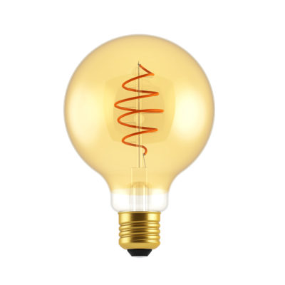 Zlatá LED žiarovka - CROISSANT SHINES - 5W, E27, Stmievateľná, 2000K, 250lm