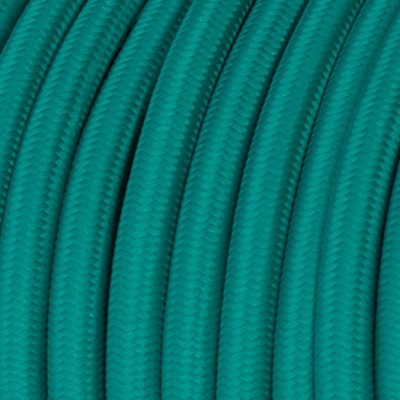 Kábel dvojžilový v podobe textilnej šnúry v tyrkysovej farbe, 2 x 0.75mm, 1 meter.