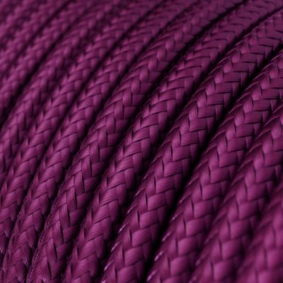 Kábel dvojžilový v podobe textilnej šnúry v ultraviolet farbe, 2 x 0.75mm, 1 meter.