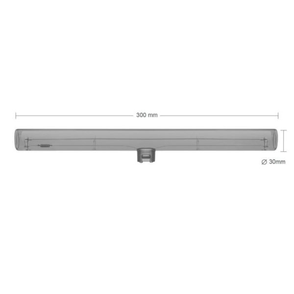 Dymová LED žiarovka S14d, 30 cm, Teplá biela, 6.5W, 170lm, Stmievateľná - Image 3